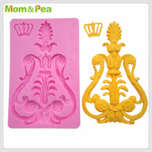 Mom & Pea MPA1941 Coroa Molde de Grau Alimentício Molde de Silicone Bolo Decoração Fondant Bolo 3D 2024 - compre barato