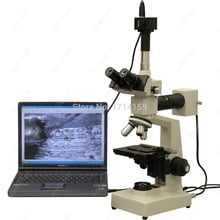 Metallurgical Microscope-AmScope Supplies 40X-2500X Two Light Metallurgical Microscope + 5MP USB Camera 2024 - buy cheap