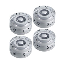 NEW 4pcs Electric Guitar Knobs Buttons Speed Control Silver with Black Numbers for LP Style Guitar 2024 - buy cheap