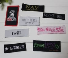 cut and folded Clothing woven brand labels private logo labels for garment 1000pcs lot 2024 - buy cheap