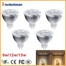 LED MR16 Spot Light Lamp 9W 12W 15W AC/DC 12V Dimmable mr16 LED Spotlight Bulb Warm Cold White Bulb Lamp Free Shipping zk50 2024 - buy cheap