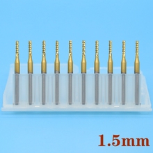 1.5mm titanium coated tungsten carbide PCB corn milling cutter 10PCS CNC router wood exercise tool metal engraving machine 2024 - buy cheap