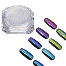 Nail Art  Pigment Dust 1g/box 8 Colors Blue Green Purple Shiny Mirror Magic Glitter Nail Powder Glittering 2024 - buy cheap