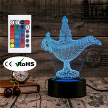 3D Led Novety Lighting Creative Gift Night Light Table Lamp Aladdin's Lamp Light Led Home Corridor Hotel Party Atmosphere Lights 2024 - buy cheap