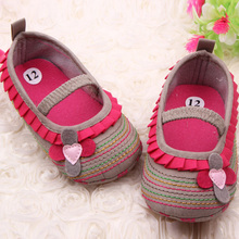Zapatos con volantes de flores para niñas pequeñas, de 0 a 12 M, con estilo, fondo suave, primera cuna 2024 - compra barato
