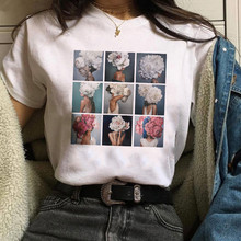 Flower art dating summer new women's Harajuku fashion personality casual short sleeve T-shirt tops female 2024 - buy cheap