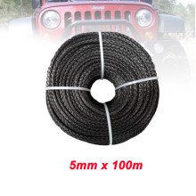 Free Shipping 5MM*100M Synthetic Winch Line UHMWPE Fiber Rope For 4WD 4x4 ATV UTV Boat Recovery Offroad 2024 - buy cheap