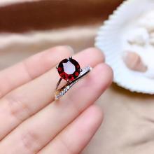 classic wine red garnet gemstone ring 925 silver ring women  good cut wine red color birthday party Christmas gift 2024 - buy cheap