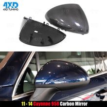 Capa de espelho retrovisor para porsche cayenne, capa de fibra de carbono 958, 1:1, estilo de substituição, 2011, 2012, 2013, 2014 2024 - compre barato