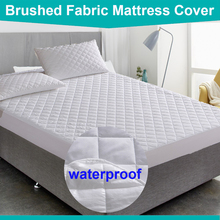 Bed Cover Brushed Fabric Quilted Mattress Protector Waterproof Mattress Topper for Bed Anti-mite Mattress Cover copri rete letto 2024 - buy cheap