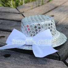 5" Sequined Mini Top Hat Fascinators Children Small Hat Hair Accessories For Women 12pcs/lot Free Shipping MFF13008 2024 - buy cheap