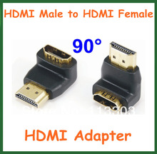 100pcs HDMI Male to HDMI Female 90 Degree Angle Adapter HDMI Extend Cable Converter Connector for HDTV 2024 - buy cheap
