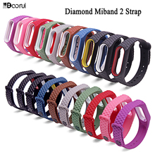 BOORUI mi band 2 strap Pulseira Silicone miband2 accessories diamond wrist strap  Anti-Lost Double Color Replacement watchband 2024 - buy cheap