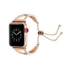Pulsera de lujo para mujer para Apple Watch Band 38mm 42mm 40mm 44mm para correa de reloj para iWatch Series 2 3 4 5 pulsera de acero inoxidable 2024 - compra barato