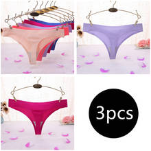 3pcs 2018 Hot Sexy Underwear Women Seamless T Panties G String Women's Briefs Calcinha Lingerie Tanga Thong Bragas Panty T-BACK 2024 - buy cheap