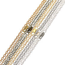 LINSOIR 10pcs/lot 3*4mm Metal Iron Jewelry Chains Bulk Gold Silver Lobster Clasp Open Link Chain Necklace Length 50cm Diy Bijoux 2024 - buy cheap