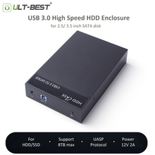 ULT-BEST-caja de almacenamiento para disco duro externo, caja de almacenamiento de 3,5 pulgadas, USB3.0 a SATA 3,0 III, compatible con UASP 6Gbps 8TB 2024 - compra barato