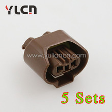 Free Shipping 5 Sets 2 Pin PA66 Female Brown Automotive Electrical Connector Types 2024 - buy cheap