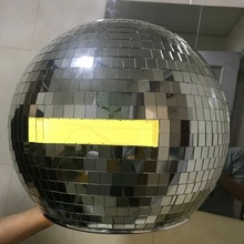 Model Ballroom dance costumes mirror men women singer stage show wears dj clothe Glass ball led helmet catwalk disco performance 2024 - buy cheap