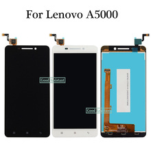 Pantalla LCD de 100% pulgadas para Lenovo A5000, montaje de digitalizador con pantalla táctil, piezas de repuesto, 5,0 probadas, alta calidad, negro/blanco 2024 - compra barato