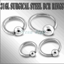 Frete grátis anel de aço cirúrgico 316l anel bcr de moda joia de corpo piercing 100 promocional 2024 - compre barato