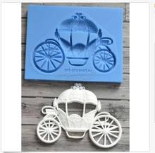 Carriage Cinderella float car wedding Silicone Fondant Mould silicone cake decorating mold food grade fondant molds 2024 - buy cheap