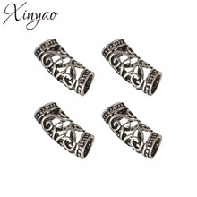 XINYAO 10pcs/lot Zinc Alloy Hollow Curved Tube Spacer Beads Antique Silver Color Metal Charms Beads For Jewelry Making F896 2024 - buy cheap