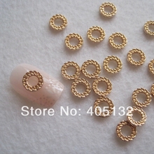 MD-616 3D 50 штук пакет для украшения ногтей металлический золотой круг для украшения ногтей 2024 - купить недорого