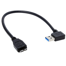 30 см USB 3,0 кабель с прямым углом A к Micro B Кабельный соединитель Адаптер QJY99 2024 - купить недорого