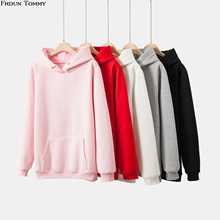 Sólido hoodies moletom casual inverno/outono 2018 novo estilo roupas de cor sólida mais tamanho 2024 - compre barato