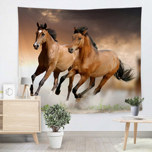 Animal Horses Tapestry Wall Hanging Animal Twin Hippie Tapestry Blue Boho Hippy Bohemian Dorm Decor Multiple sizes Bedspread 2024 - buy cheap