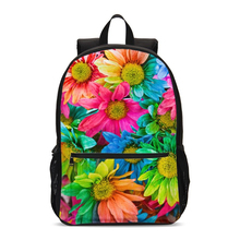 Mochila escolar infantil com estampa floral, mochila de ombro escolar flores para meninas adolescentes, mochila infantil 2024 - compre barato