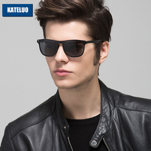 Мужские квадратные солнцезащитные очки KATELUO 2020, поляризационные солнцезащитные очки с линзами UV400, аксессуары для очков 8586 2024 - купить недорого