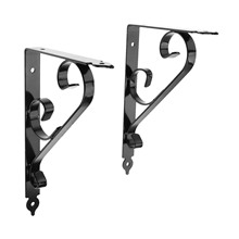 DRELD 2PCS Stainless Steel Decorative Wall Mounted Shelf Triangle  Metal Bearing Table Support Brackets Black 250*164*3mm 2024 - buy cheap