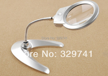 Desktop illuminate magnifier Magnifying Glass with LED Light MG4B-8 2.5x 5x 2024 - buy cheap