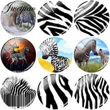 Jweijiao zebra listras 12mm,15mm,16mm,18mm,20mm diy fornecimento de cabochão de vidro para pingente pulseira brincos colar que faz 2024 - compre barato