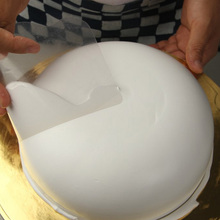 Cortador de massa de bolo transparente, prático, 5 fábricas, de plástico macio, raspador de creme de bolo, fondant, ferramenta de decoração de pastelaria 2024 - compre barato