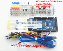 free shipping!!! DIY basic kit for Arduino tool box MEGA2560 R3 beginner basic starter kit 2024 - compre barato
