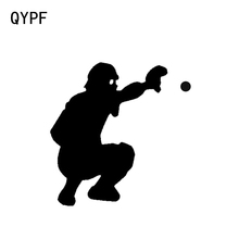 QYPF 11.8*12CM Lovely Cartoon Baseball Car Stickers Silhouette Vinyl C16-0608 2024 - buy cheap