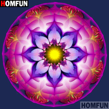 Homfun quadrado completo/broca redonda 5d diy pintura diamante "mandala flor" 3d bordado ponto cruz casa decoração presente a13220 2024 - compre barato