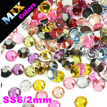 3000pcs/Lot SS6 Mix Color Rhinestones To Nail Non Hot Fix Flat Back Rhinestone Strass Crystal For Nail Art  Decorations B2308 2024 - buy cheap