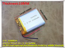 3,7V lithium polymer battery 104050 2100MAH Tablet PC navigation mobile power GIY 2024 - buy cheap