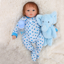 Boy Bebes reborn silicone  baby doll toys 19"46cm cotton body real alive  reborn babies toys doll  gift oyuncak bebekler boneca 2024 - buy cheap