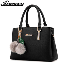 Ainvoev Brand Luxury Bags Fashion Female Handbag Fur Ball Shoulder Bag Large Capacity High Quality 2024 - buy cheap
