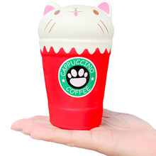 Jumbo Squishy Cute Cat Cup Slow Rising Simulation Cream Scented Novelty Soft Squeeze Toy Stress Relief for Kid Xmas Gift Toy 2024 - buy cheap