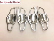 Door handle Bowl Cover Trim 4pcs For Hyundai Elantra Avante 2016 2017 High Quality With Logo 2 Styles 2024 - buy cheap