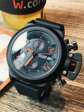 MEGIR Top Brand Original Military Watch Analog Display Date Chronograph Sport Watches Men Clock Silicon Wristwatch 2024 - купить недорого