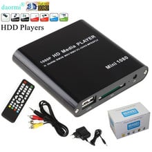 HD 1080P USB внешний HDD плеер с SD MMC U диском Поддержка MKV AVI HDMI-совместимый медиа-видеоплеер IR Remote Blu-Ray плеер 2024 - купить недорого