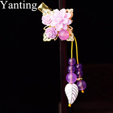 Yanting Sweet Candy Color Wedding Hair Accessories Ethnic Hair Ornaments Claws Clips Pins Chinese Headdress Women Jewelry 0105 2024 - buy cheap