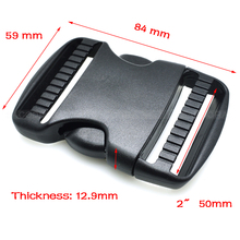 20pcs/pack 2"(50mm)Plastic Flat Side Release Buckles Adjustable Straps for Paracord Bracelets Webbing 50mm 2024 - buy cheap